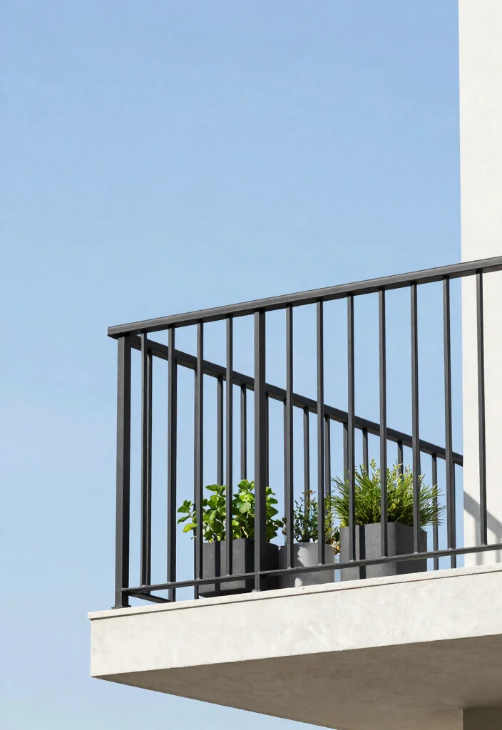 12 Iron Balcony Railing Ideas That Don't Rust in Wet Climates - 7. Simple Powder-Coated Iron Railings 1