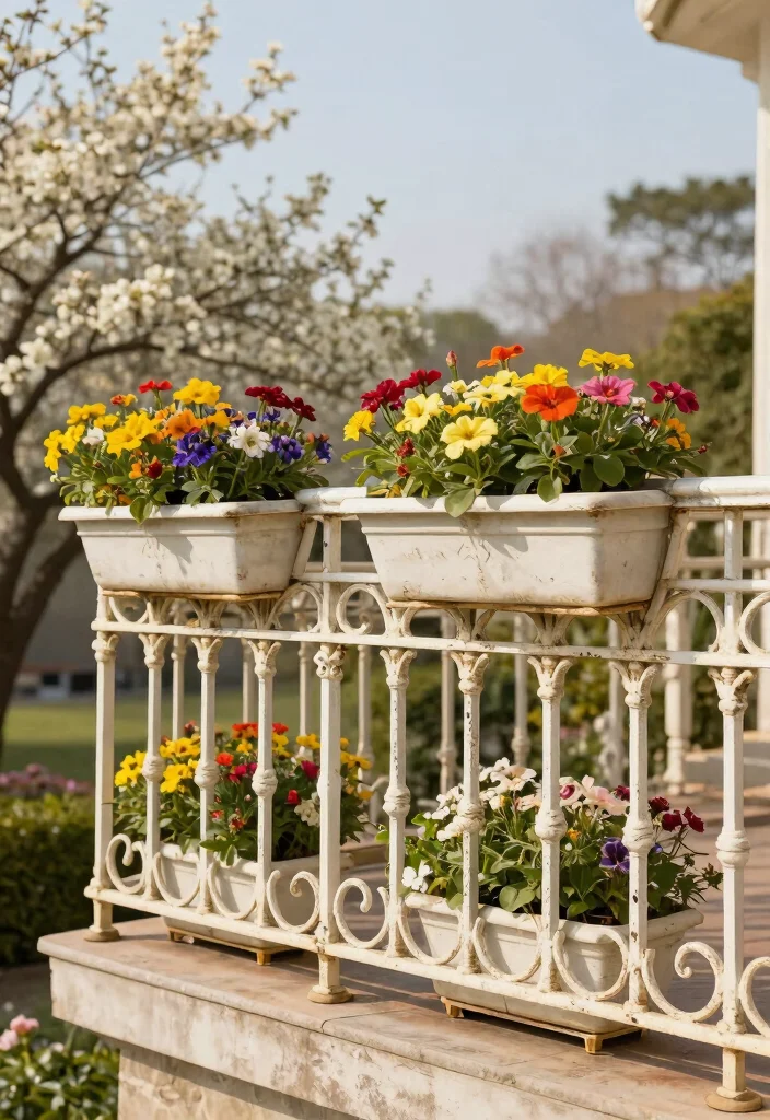 12 Iron Balcony Railing Ideas That Don't Rust in Wet Climates - 8. Vintage-inspired Iron Fencing 1