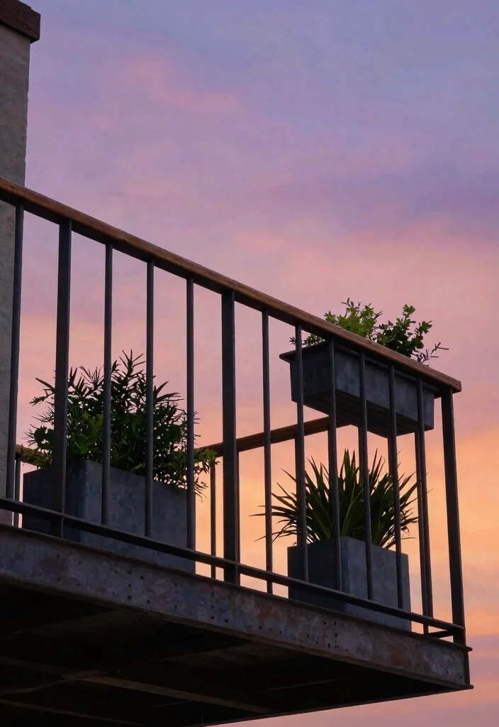 12 Iron Balcony Railing Ideas That Don't Rust in Wet Climates - 9. Industrial-style Iron Railings 1