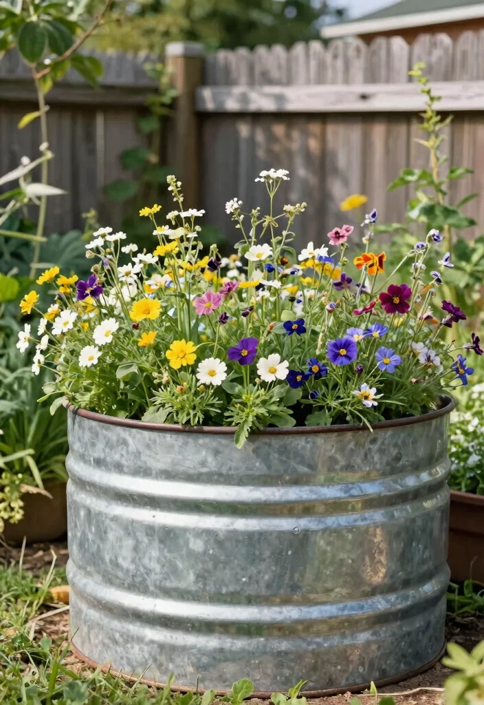 12 Metal Planter Boxes That Won't Rot or Split After One Season - 4. Rustic Corrugated Metal Planters 1