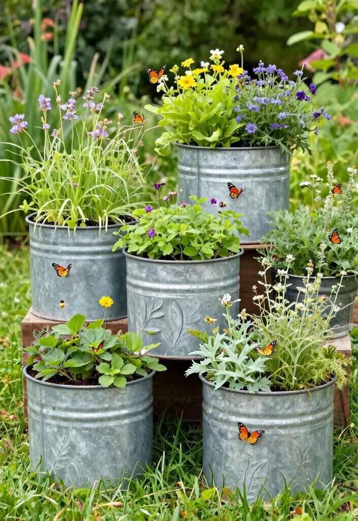 12 Metal Planter Boxes That Won't Rot or Split After One Season - 6. Eco-Friendly Recycled Metal Planters 1