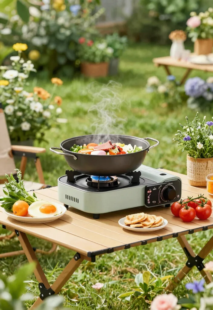 12 Outdoor Kitchen Concepts on a Budget That Skip the Contractor - 11. Portable Outdoor Cooking Stove 1