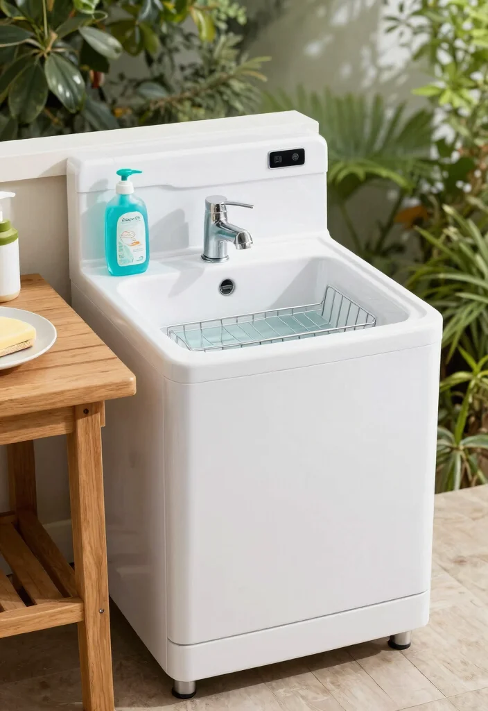 12 Outdoor Kitchen Concepts on a Budget That Skip the Contractor - 9. Compact Dishwashing Station 1