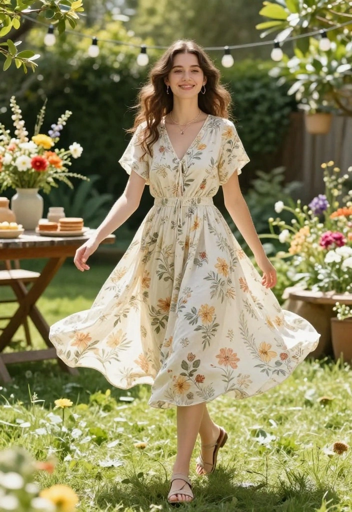 12 Outdoor Party Outfit Ideas That Work From Backyard to Rooftop - 1. Breezy Cotton Maxi Dress 1