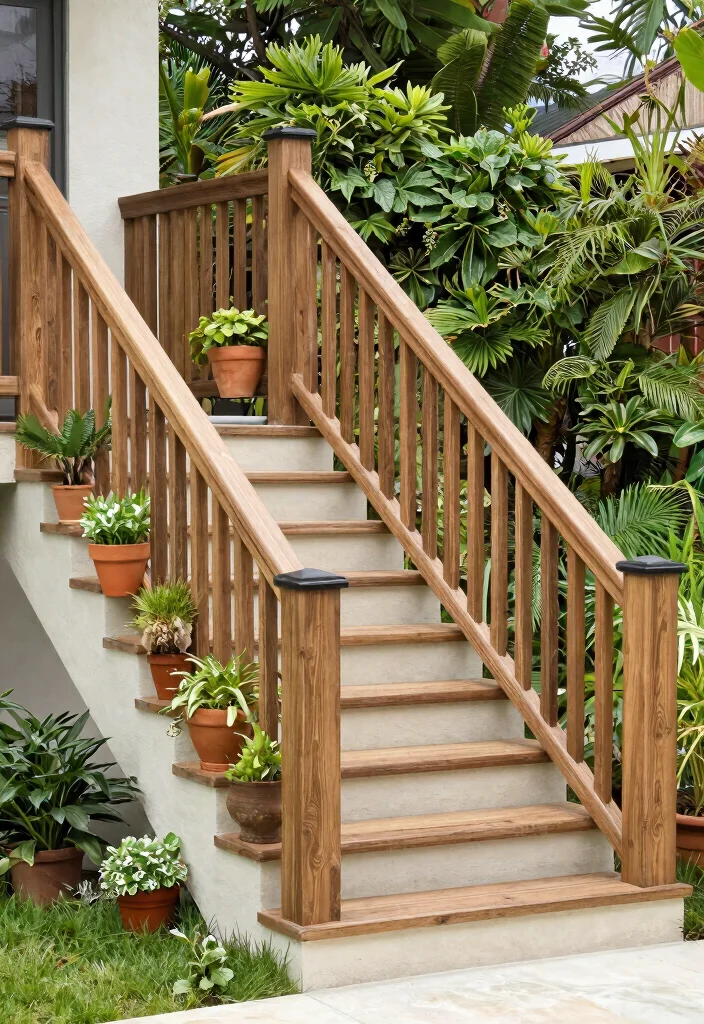 12 Outdoor Stair Railing Ideas That Meet Code Without Looking Bulky - 5. Composite Railings 1