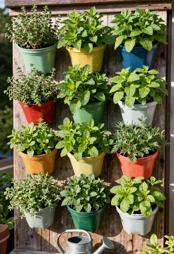 12 Patio Herb Garden Ideas That Thrive in Small Spaces - 1. Vertical Herb Wall Garden 1