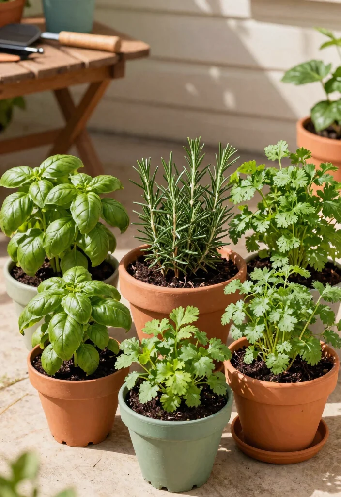 12 Patio Herb Garden Ideas That Thrive in Small Spaces - 6. Culinary Herb Containers 1