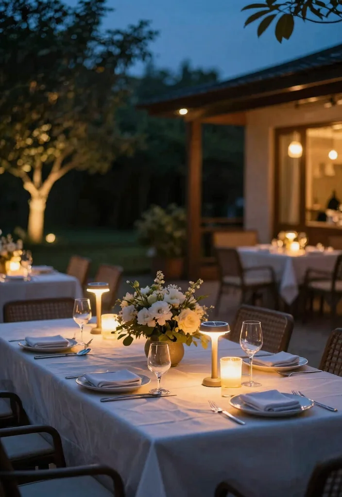 12 Patio Lighting Ideas That Install Without Running New Wire - 12. Solar-Powered Tabletop Lights 1