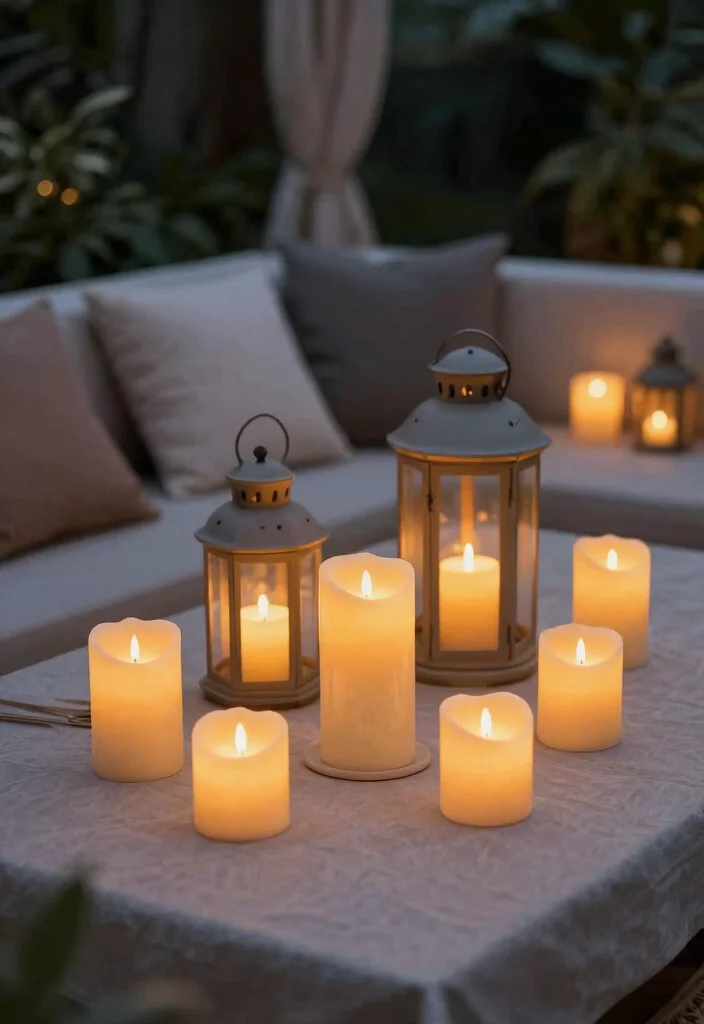 12 Patio Lighting Ideas That Install Without Running New Wire - 6. LED Candles for Soft Illumination 1