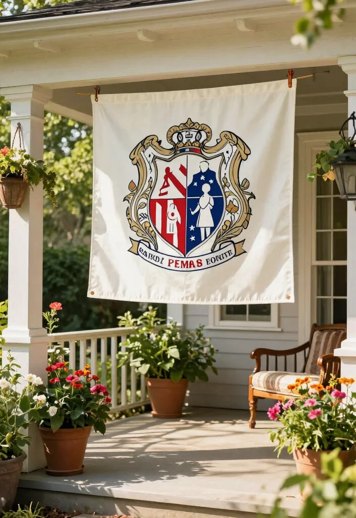 12 Patriotic Porch Ideas That Look Festive Without Looking Tacky - 11. Personalized Flags and Banners 1