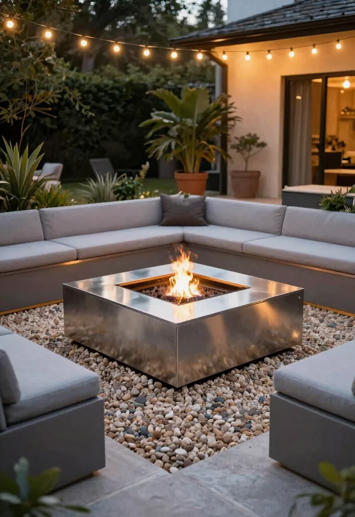 12 Square Fire Pit Concepts That Fit Better in Small Backyards - 4. Elevated Square Fire Pit 1