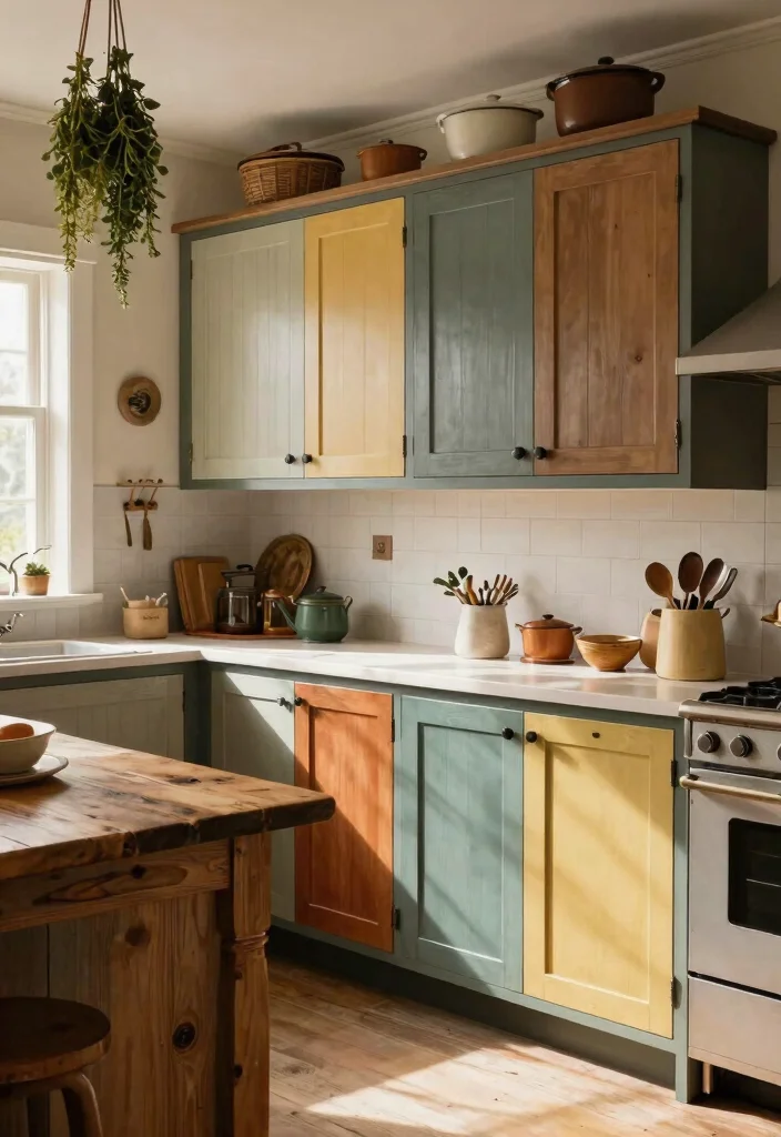 14 Farmhouse Kitchen Cabinets on a Budget That Look Custom Not Stock - 10. Vintage Door Cabinet Facades 1