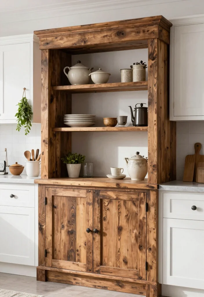 14 Farmhouse Kitchen Cabinets on a Budget That Look Custom Not Stock - 13. Reclaimed Wood Accents 1