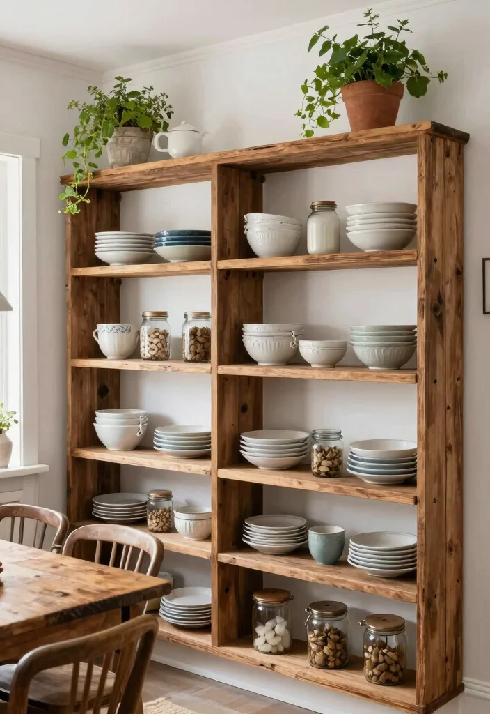 14 Farmhouse Kitchen Cabinets on a Budget That Look Custom Not Stock - 5. Open Shelving 1