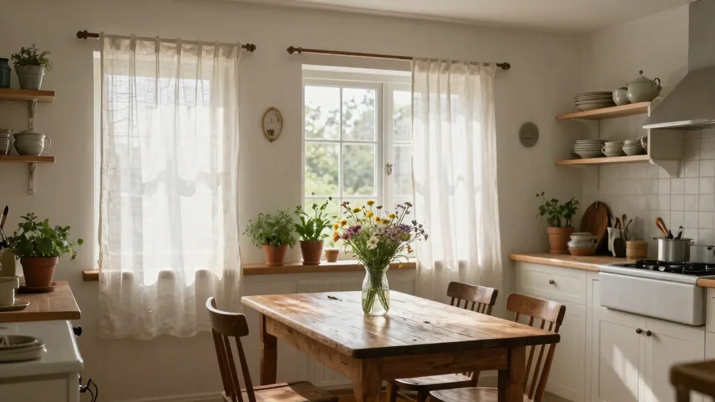 14 Farmhouse Kitchen Curtain Ideas That Let Light In