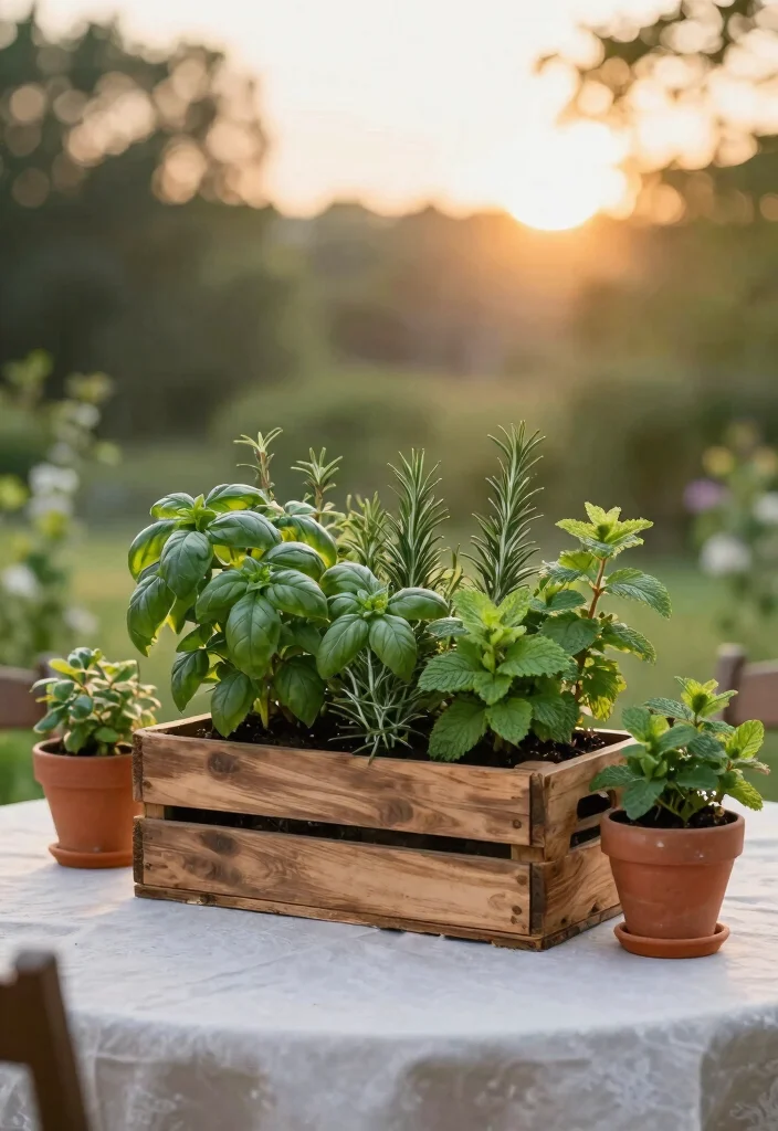 14 Farmhouse Patio Ideas on a Budget That Don't Need a Full Rebuild - 2. DIY Herb Garden Centerpiece 1