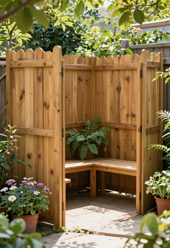 14 Free Standing Fence Ideas for Renters Who Can't Dig Posts - 1. Wooden Free Standing Panels 1