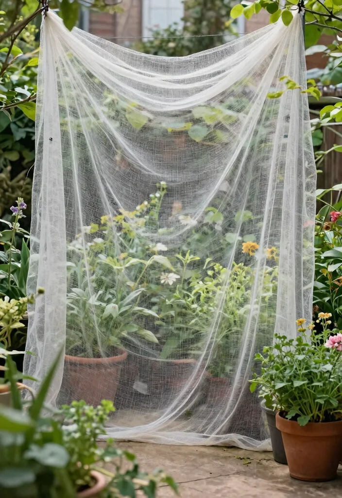 14 Free Standing Fence Ideas for Renters Who Can't Dig Posts - 7. Garden Mesh Screens 1