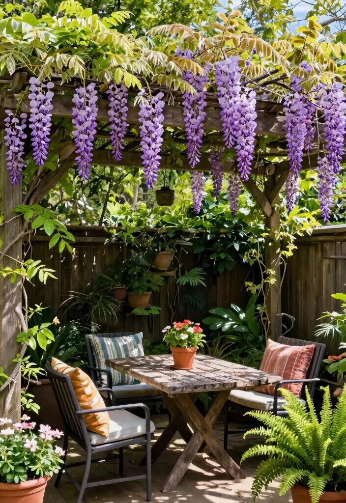 14 Media Sombra Para Patio Ideas That Block Sun All Day - 1. Lush Greenery Canopy 1