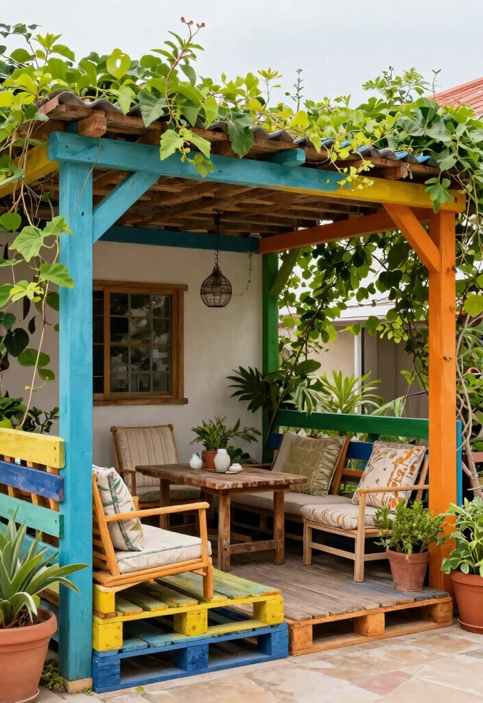 14 Media Sombra Para Patio Ideas That Block Sun All Day - 13. Repurposed Pallet Shade Structures 1