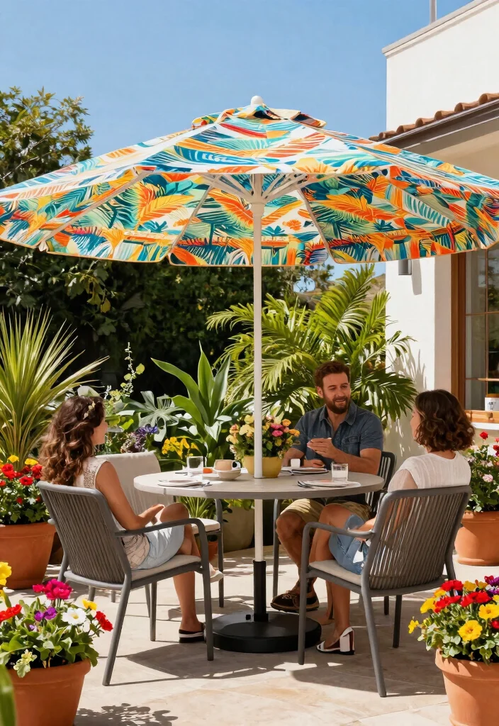 14 Media Sombra Para Patio Ideas That Block Sun All Day - 9. Eco-Friendly Fabric Umbrellas 1