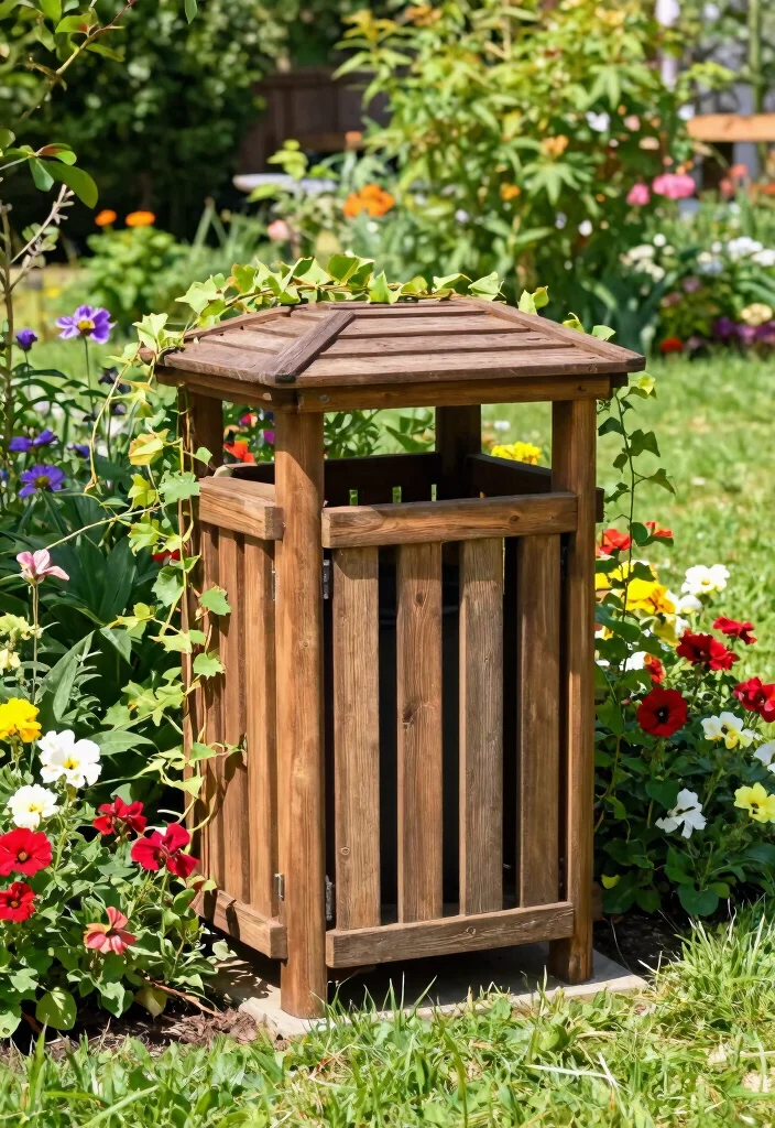 14 Outdoor Garbage Storage Ideas That Keep Raccoons Out for Good - 1. The Chic Wooden Enclosure 1