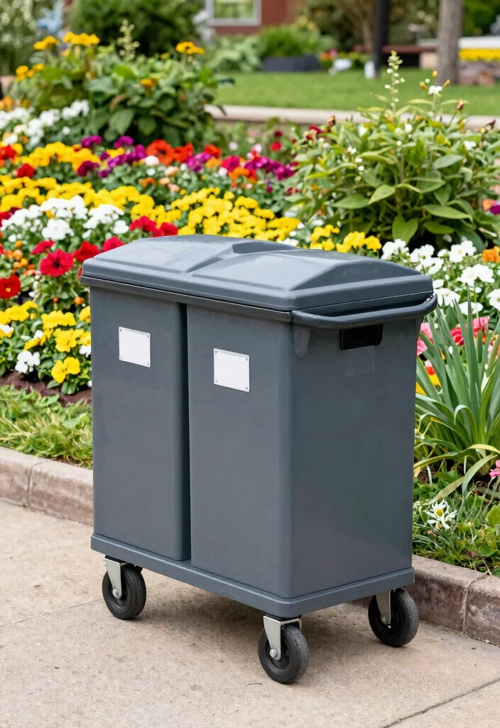 14 Outdoor Garbage Storage Ideas That Keep Raccoons Out for Good - 12. Portable Outdoor Garbage Carts 1