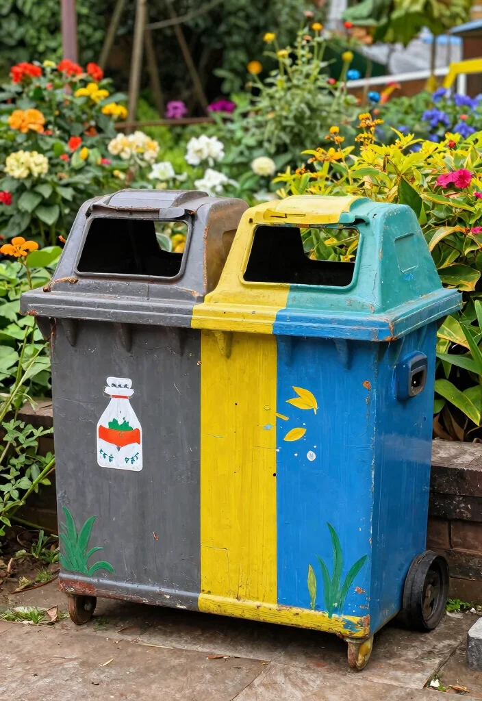 14 Outdoor Garbage Storage Ideas That Keep Raccoons Out for Good - 14. Recycled Materials Trash Solutions 1