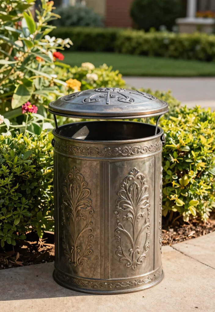 14 Outdoor Garbage Storage Ideas That Keep Raccoons Out for Good - 2. Metal Trash Bins with Secure Lids 1