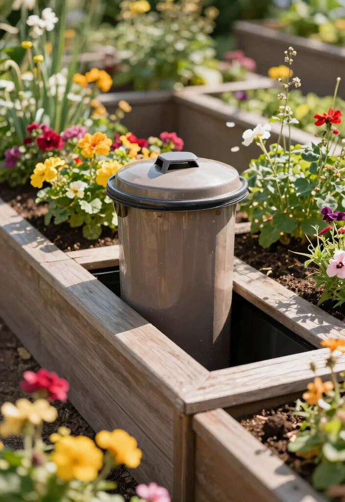14 Outdoor Garbage Storage Ideas That Keep Raccoons Out for Good - 7. Raised Garden Bed Trash Compartment 1
