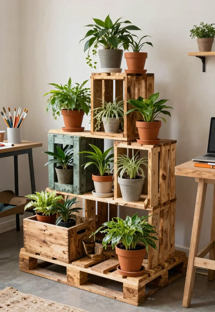 14 Plant Stand Ideas That Fit Tight Corners and Small Spaces - 11. DIY Plant Stand Ideas 1
