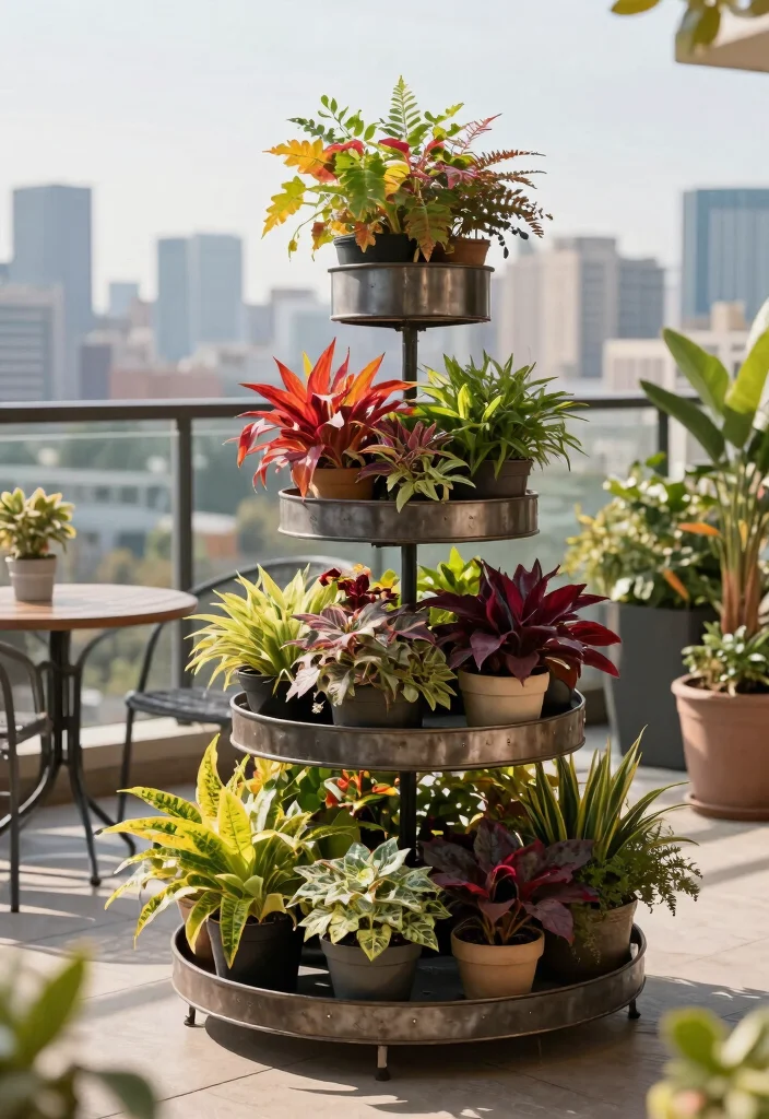 14 Plant Stand Ideas That Fit Tight Corners and Small Spaces - 4. Tiered Plant Stands 1