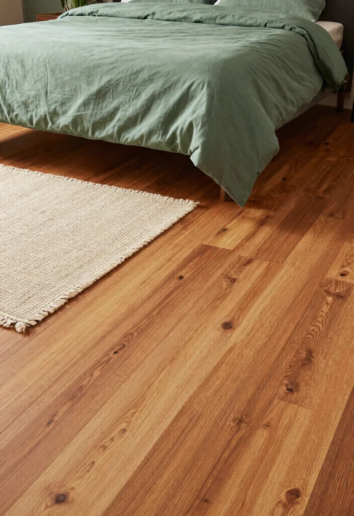 14 Sage Green Farmhouse Bedroom Ideas That Feel Calm Not Cold - 11. Warm Wood Flooring 1
