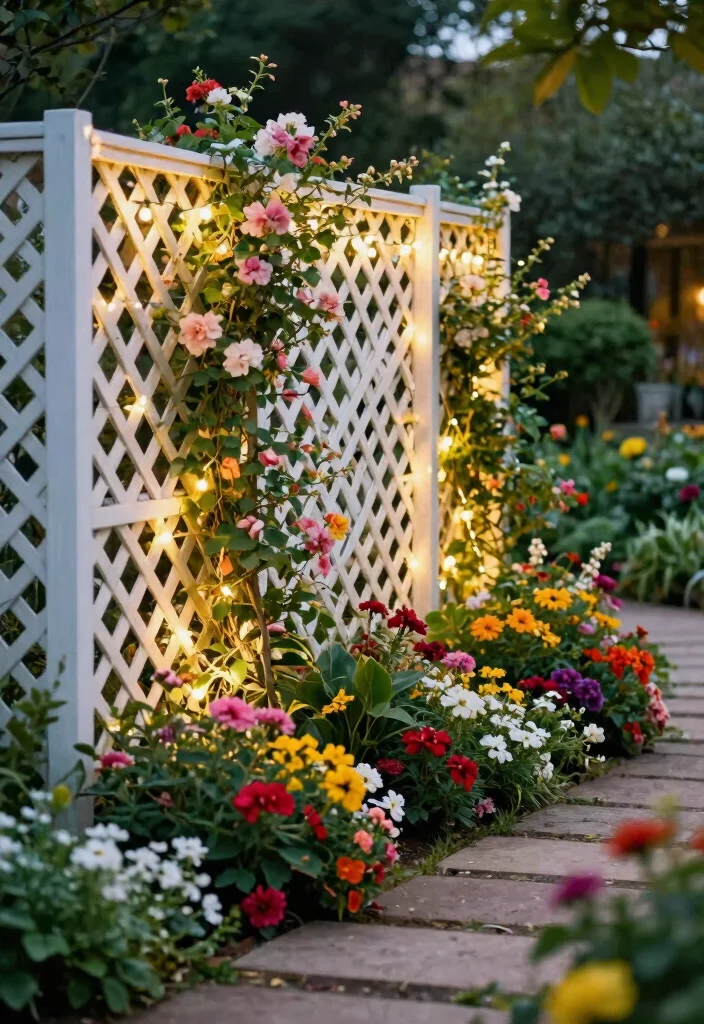 14 Simple Garden Fence Ideas You Can Install in One Weekend - 10. Simple Lattice Fence 1