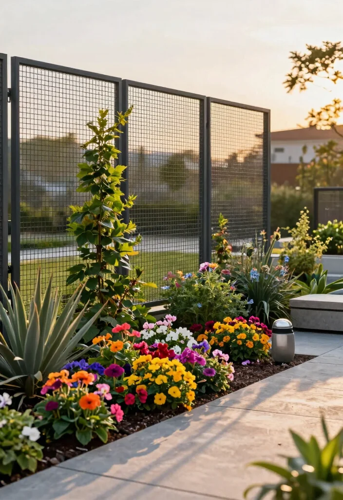 14 Simple Garden Fence Ideas You Can Install in One Weekend - 5. Metal Mesh Fencing 1