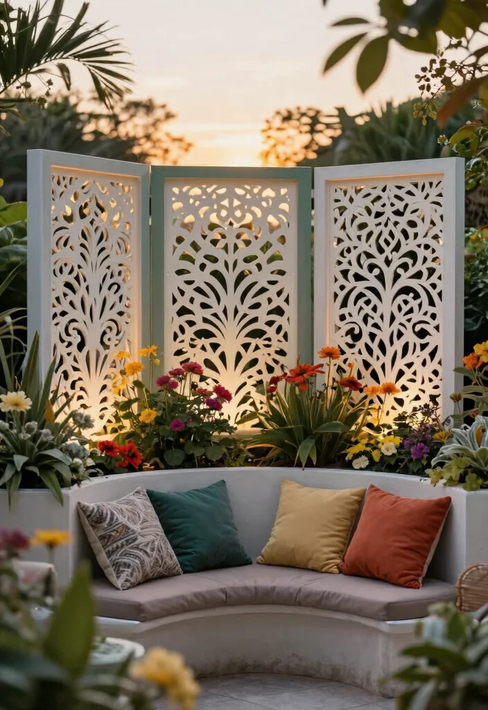 14 Simple Garden Fence Ideas You Can Install in One Weekend - 7. Decorative Garden Panels 1