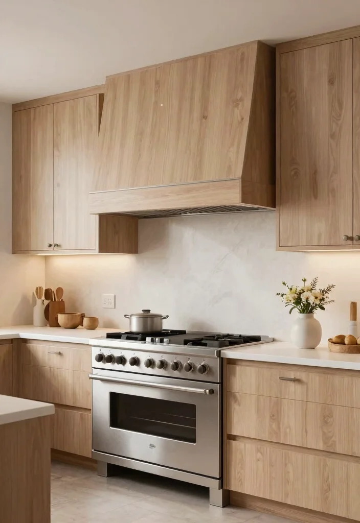 15 Farmhouse Vent Hood Ideas That Hide Builder-Grade Appliances - 13. Hidden Hood Designs 1