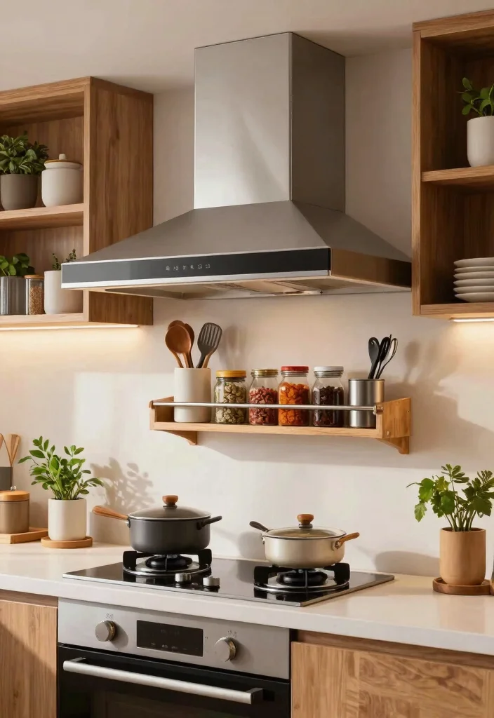 15 Farmhouse Vent Hood Ideas That Hide Builder-Grade Appliances - 14. Dual Functionality Hoods 1
