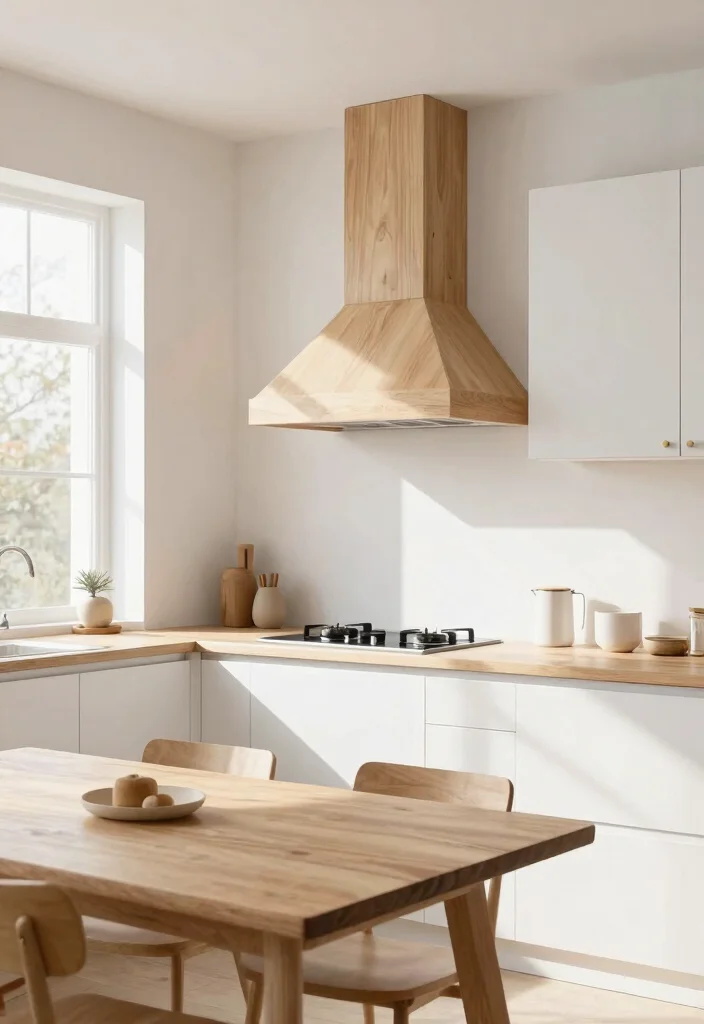 15 Farmhouse Vent Hood Ideas That Hide Builder-Grade Appliances - 8. Minimalist Scandinavian Touch 1