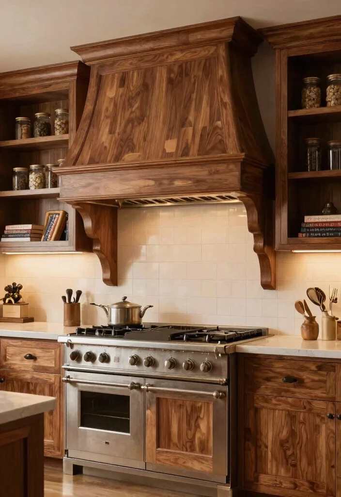 15 Farmhouse Vent Hood Ideas That Hide Builder-Grade Appliances - 9. Custom Built-In Designs 1