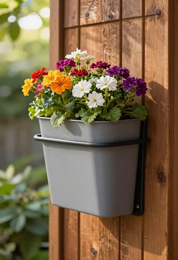 15 Hanging Flower Pots That Don't Need Daily Watering in Summer - 10. Vertical Wall Planters for Small Spaces 1