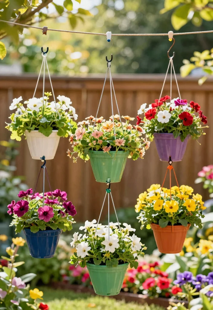 15 Hanging Flower Pots That Don't Need Daily Watering in Summer - 13. Stylish S-Hooks for Hanging Pots 1