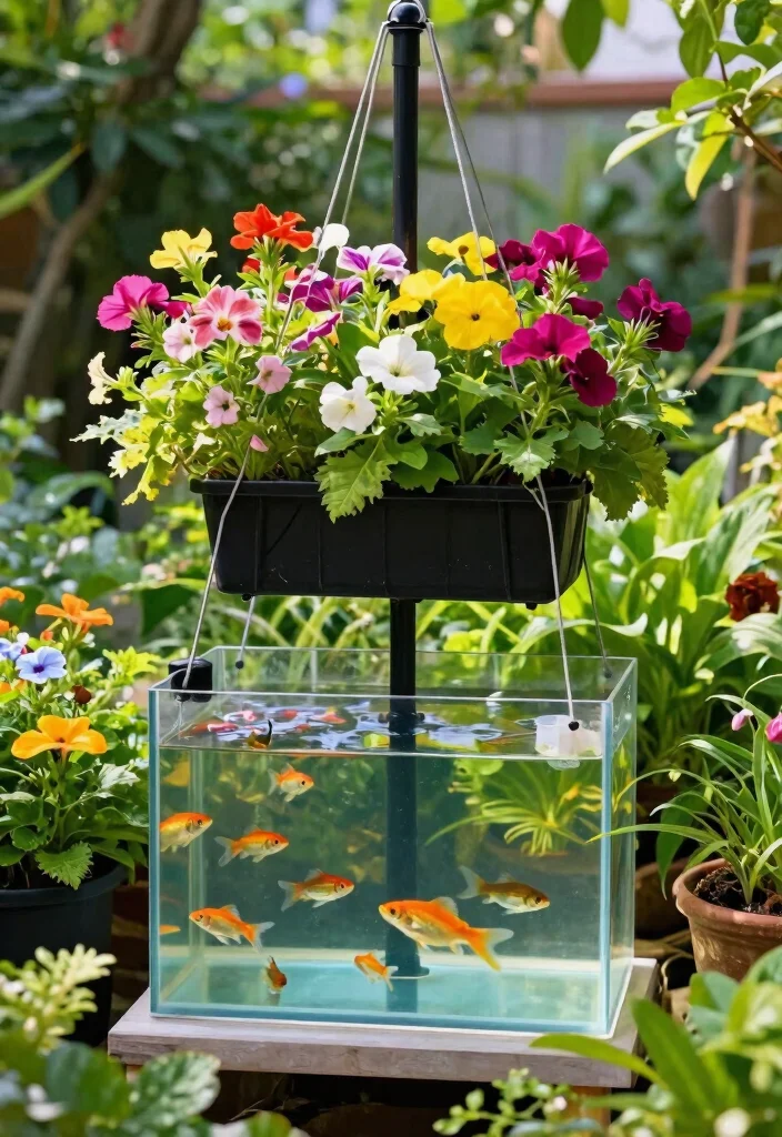 15 Hanging Flower Pots That Don't Need Daily Watering in Summer - 14. Innovative Aquaponic Hanging Planters 1