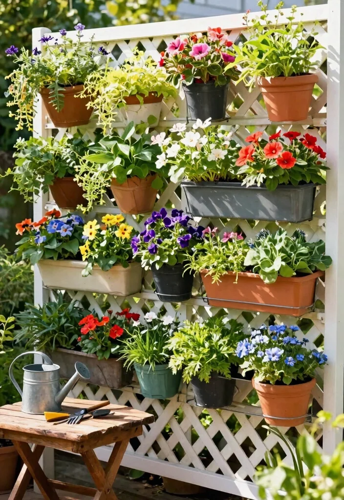 15 Lattice Fence Concepts That Add Privacy Without Feeling Closed In - 1. Vertical Garden with Lattice 1
