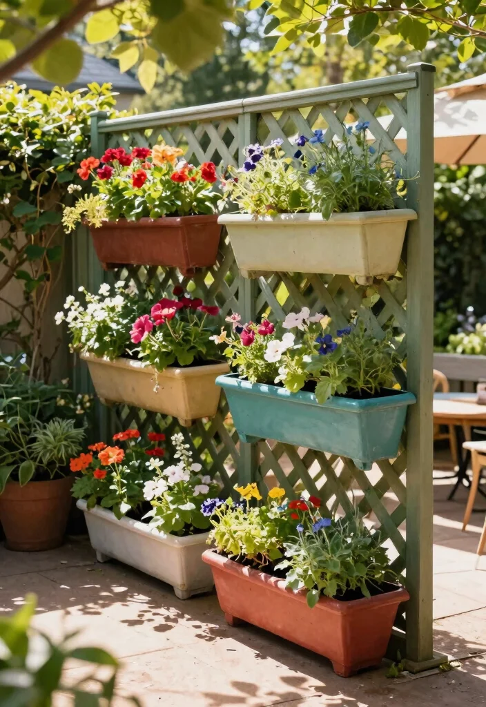 15 Lattice Fence Concepts That Add Privacy Without Feeling Closed In - 12. Lattice and Planter Boxes 1
