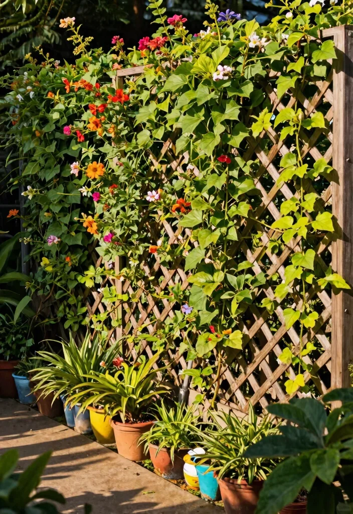 15 Lattice Fence Concepts That Add Privacy Without Feeling Closed In - 3. Climbing Plants for Coverage 1