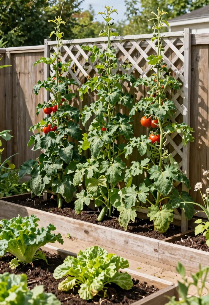 15 Lattice Fence Concepts That Add Privacy Without Feeling Closed In - 6. Lattice Trellis for Veggies 1