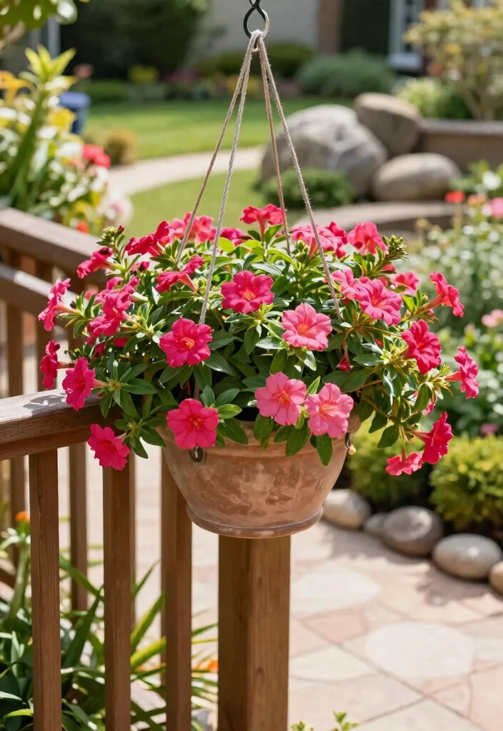 15 Mandevilla Planter Ideas That Support Heavy Vines and Blooms - 10. Hanging Rail Planters 1