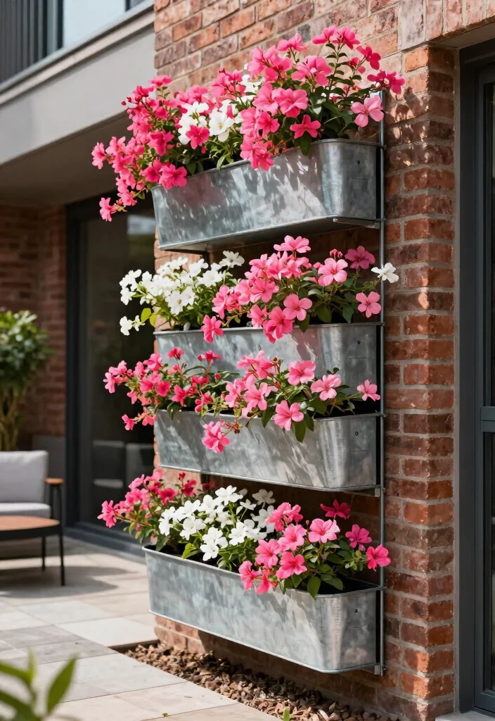 15 Mandevilla Planter Ideas That Support Heavy Vines and Blooms - 2. Vertical Wall Planters 1