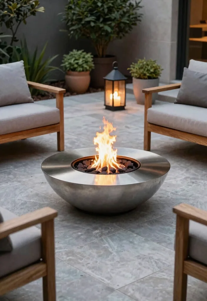 15 Outdoor Fire Pit Ideas for Backyards That Don't Need a Permit - 2. Metal Fire Bowl 1